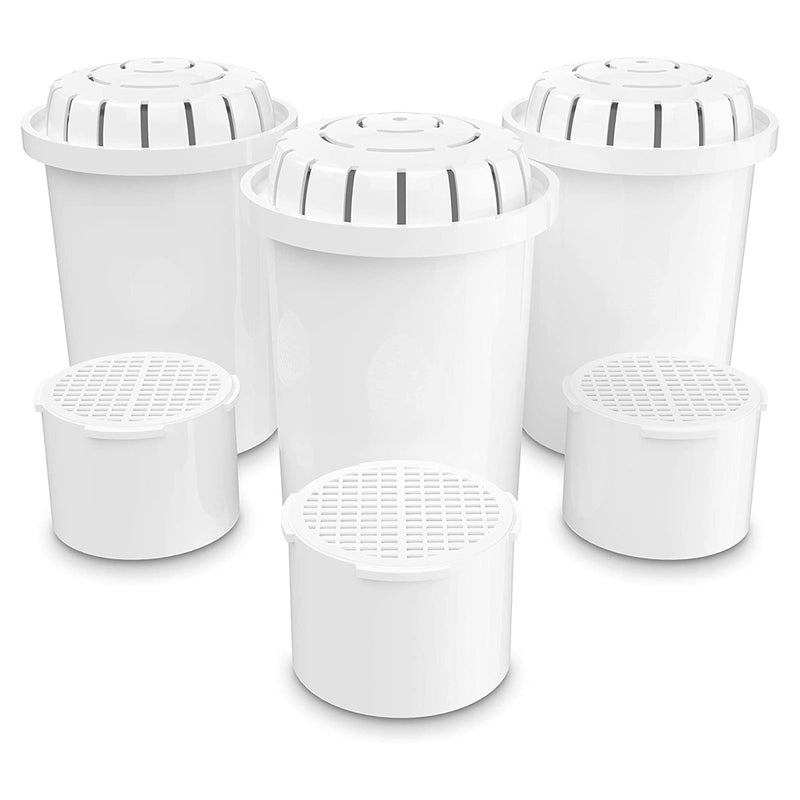 Invigorated Water - 3-Pack Alkaline Water Filter PH001 with 3-Pack PH002 UF Membrane Replacement for Water Filter Pitchers (PH001: 96 Gallons/Filter, PH002: 264 Gallons/Filter) - Image 1